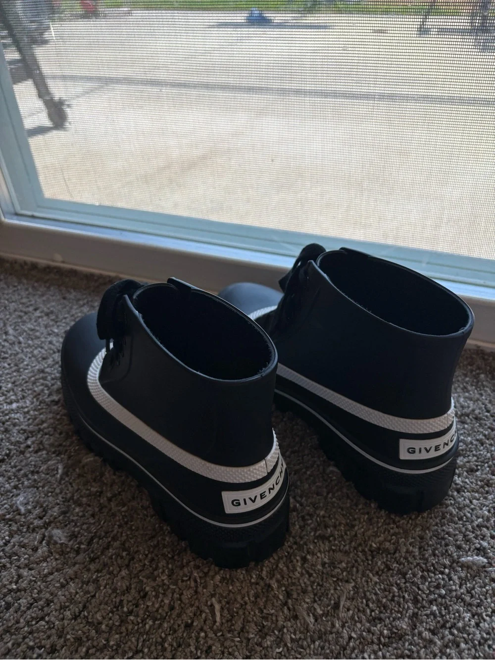 Givenchy Black Rubber Glaston Rain Boots